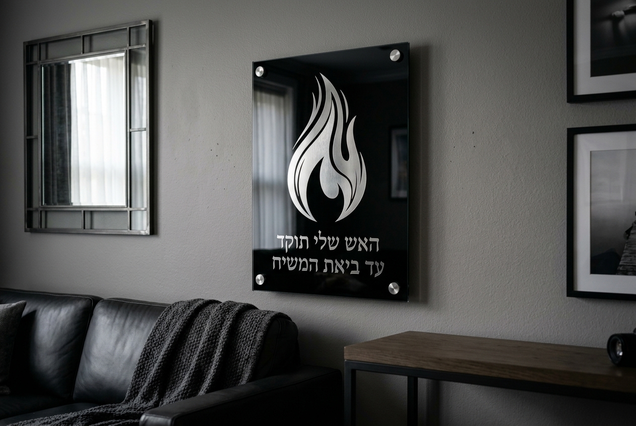תמונת זכוכית האש שלי עיצוב כסוף המחשה בחלל