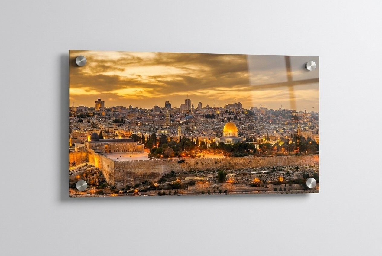 תמונת זכוכית ירושלים בשקיעה – תמונה 3